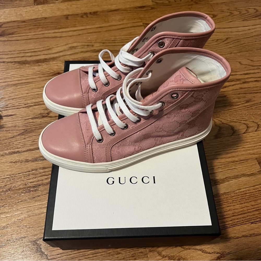 Gucci Pink High-Top Sneakers for Women